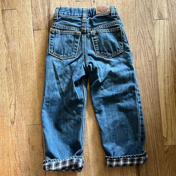 GAP Blue Relaxed Fit Jeans Plaid Lined 4T - Picture 5 of 6